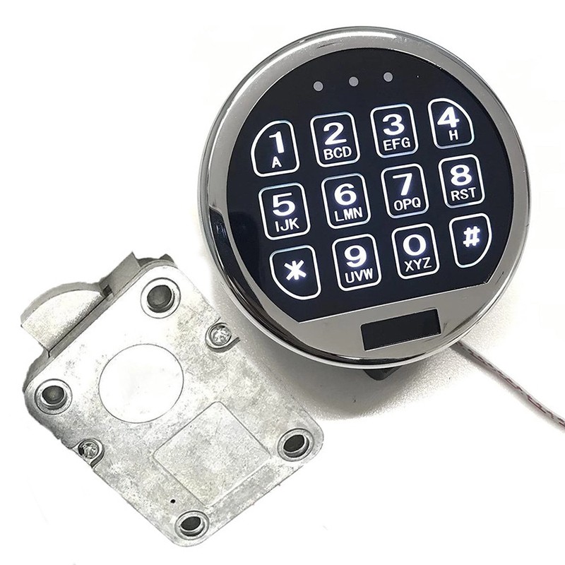 Gun Safe Lock Replacement with Swing Bolt Chrome Keypad Safe Electronic Lock