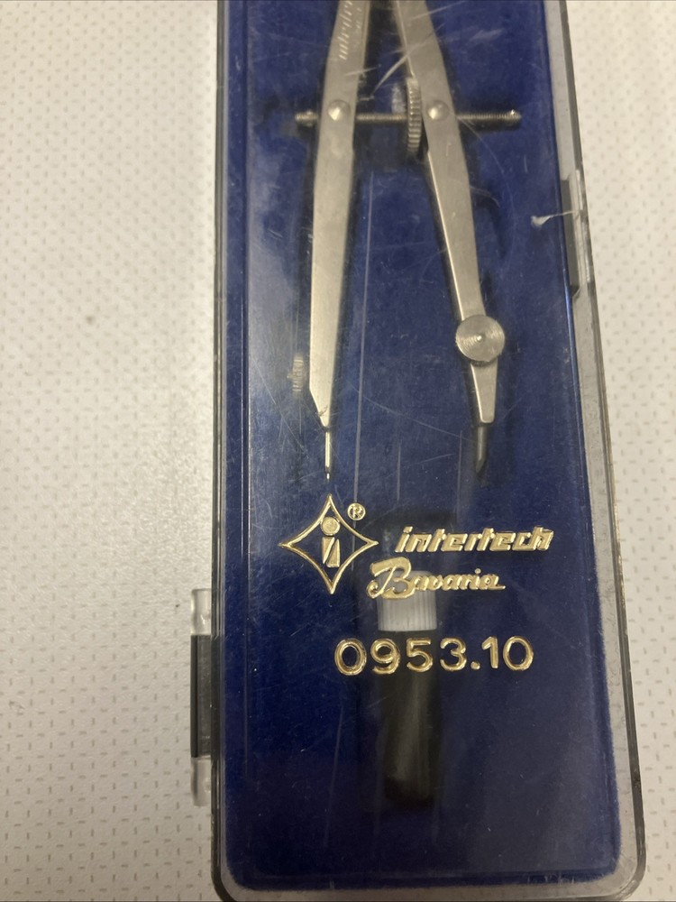 Vintage Intertech Bavaria Germany Compass In Case