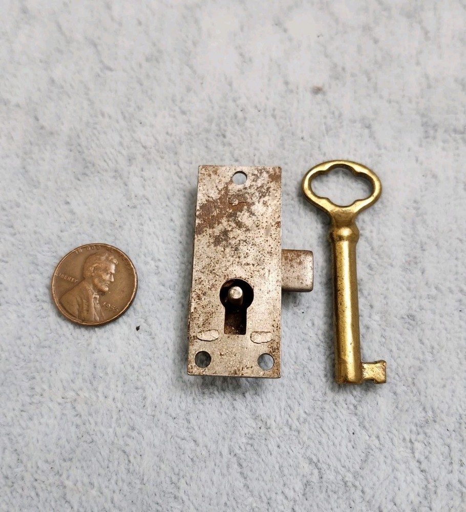 Narrow Cupboard Door Lock Surface Mounted Reversible