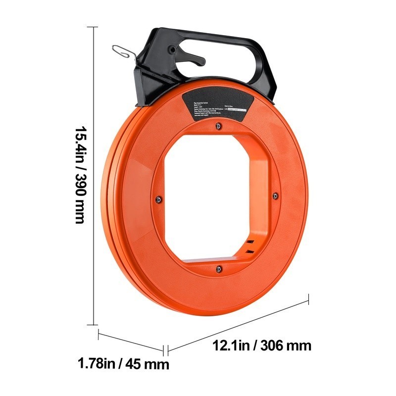 Fish Tape Wire Puller 240ft Steel Conduit Cable Pulling Tool Thumb Lock Case New