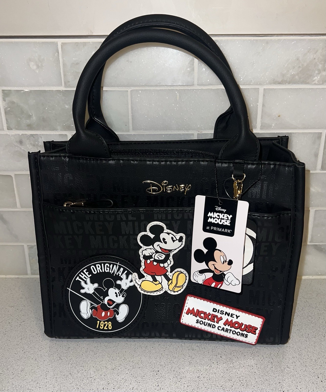 Disney Mickey Mouse Tote Bag Purse W/Crossbody Strap (NWT)