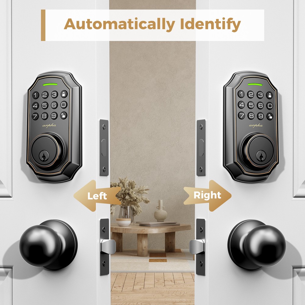 ARPHA Smart Door Lock 100Code AntiPeeping Password Keypad Deadbolt Keyless Entry