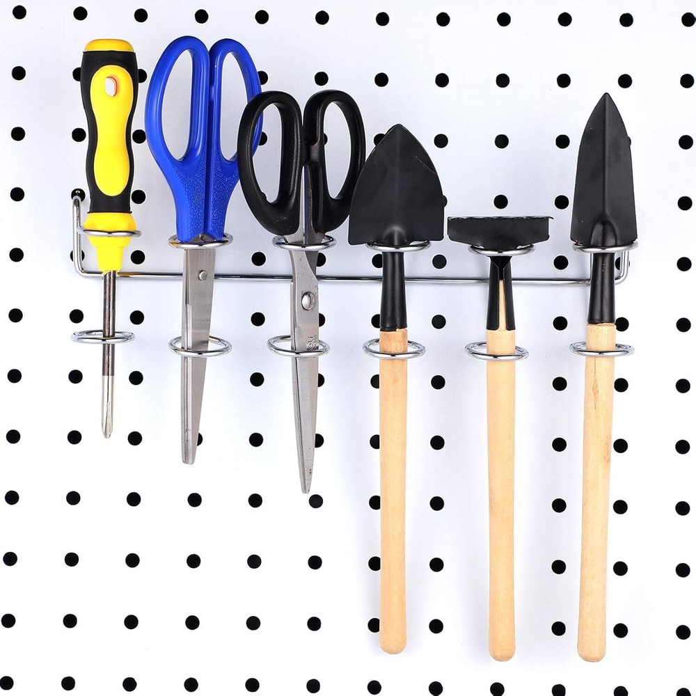 4Pcs Pegboard Screwdriver Holder Peg Board Organizer Accessories Multi Ring Tool
