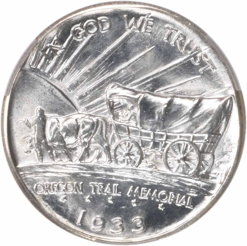 Oregon Commemorative Silver Half Dollar 1933-D MS65 CACG