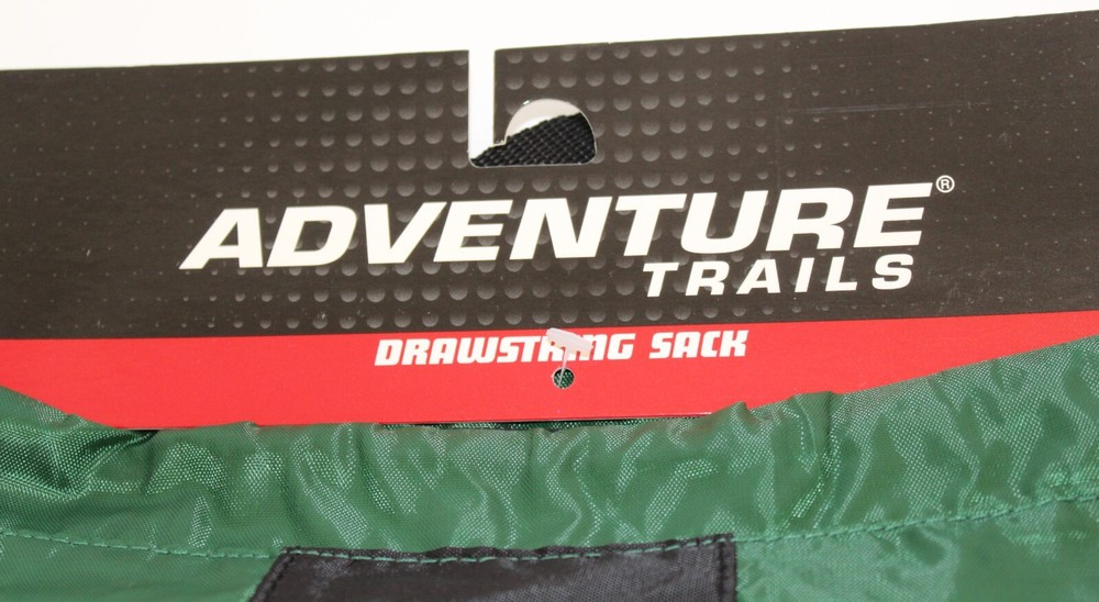 Adventure Trails Drawstring Sack - Lightweight Nylon Back Pack - Mesh Pockets
