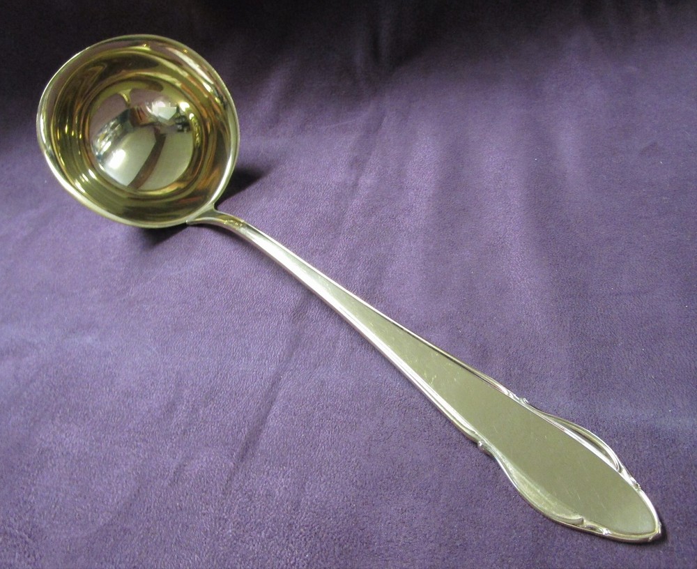 WMF Large Ladle German Silverplate Golden Finish Unknown Pattern No Monogram