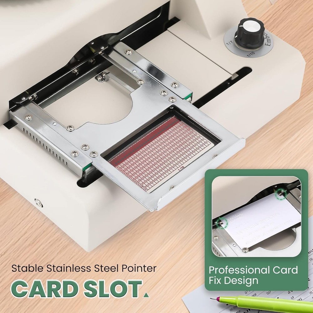 Embossing Machine 72-Characters Card Embosser Printer Code ID PVC Stamping Credi