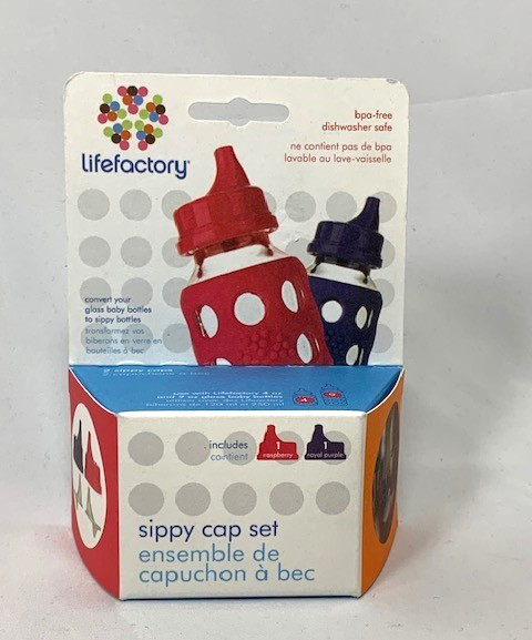Life Factory Sippy Cap Set for 4oz/9oz Glass Baby Bottles CHOOSE COLOR BRAND NEW