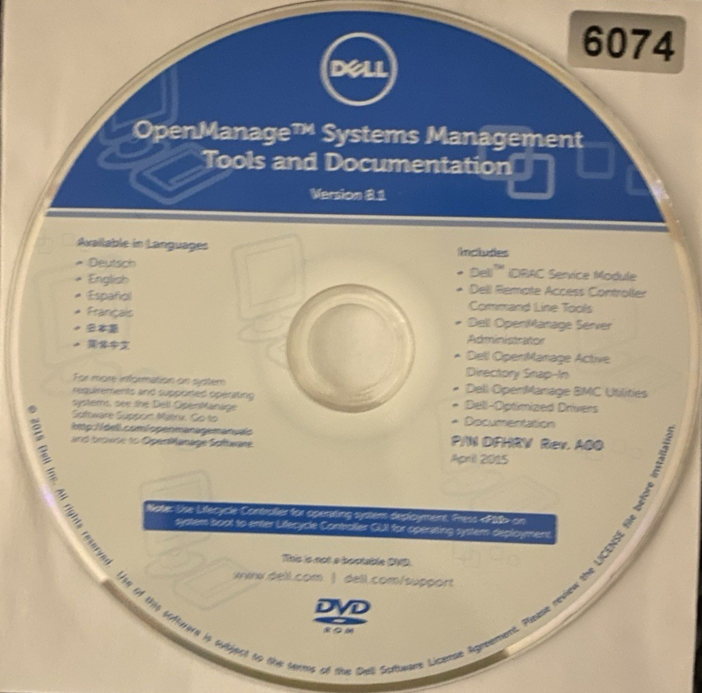VINTAGE SOFTWARE | DELL OPENMANAGE SYSTEM MANAGEMENT | TOOLS, DOCUMENTATION V8.1