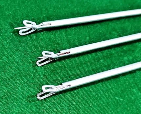 3pc Laparoscopic Cholangiogram Forceps 5mmx300mm Reusable Instruments