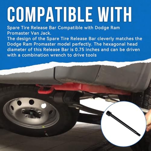 Spare Tire Release Bar(1PCS) Compatible with Dodge Ram Promaster Van Jack