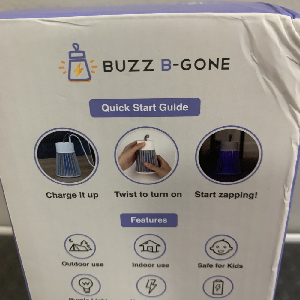 Buzz B-Gone ZAP BuzzBGone Bug Zapper Portable Kill Mosquitoes USB Rechargeable!