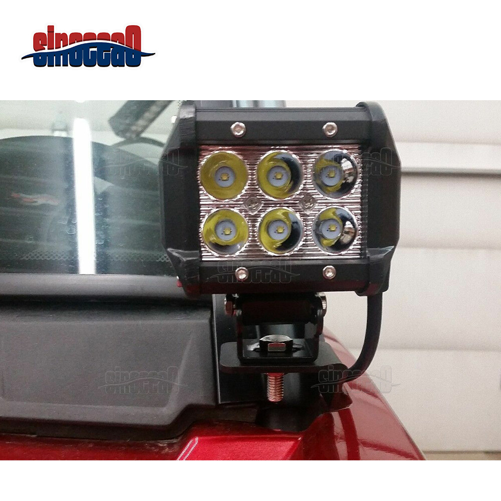 2PCS Side Cage A-Pillar Fog Light Pod Mount Brackets For Polaris RZR XP 1000 900