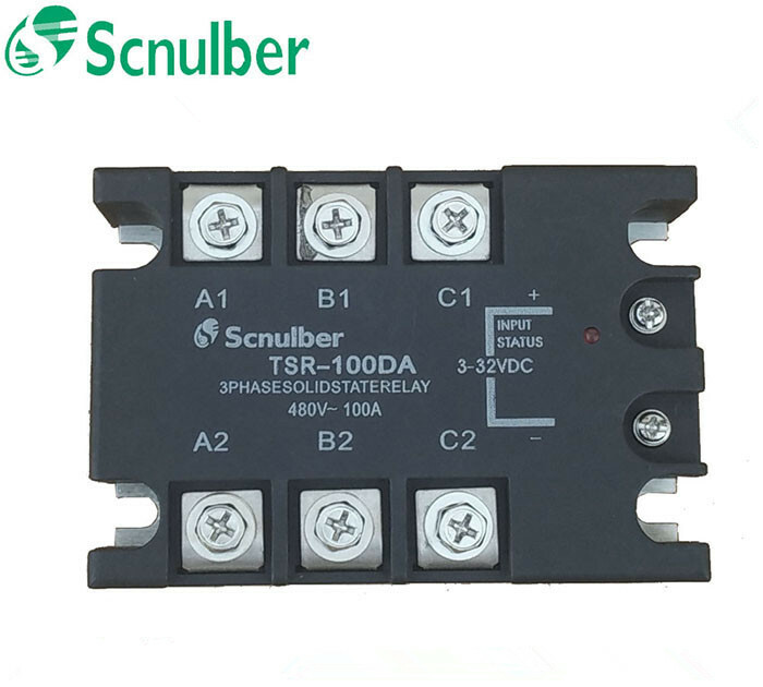 Scnulber three-phase solid state relay TSR-100DA 480VAC 100A DC control AC