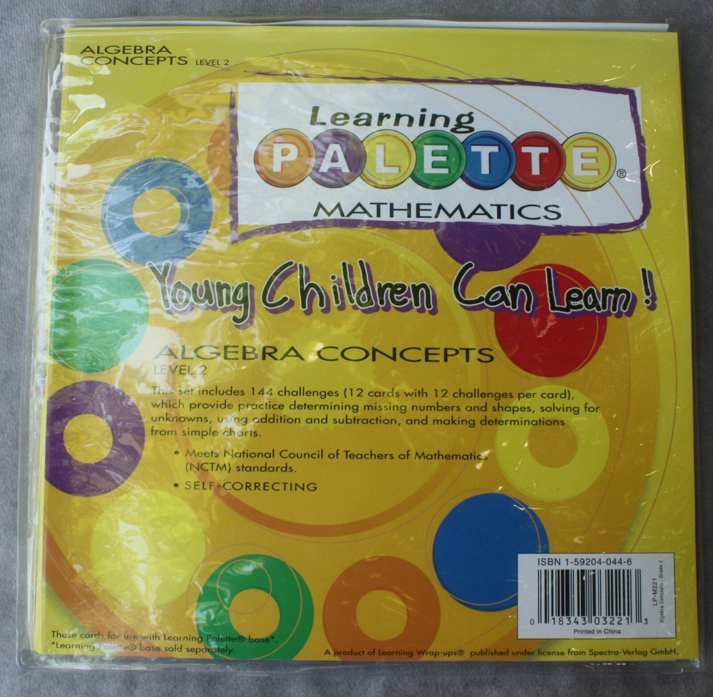 Learning Palette Algebra Concepts level 2