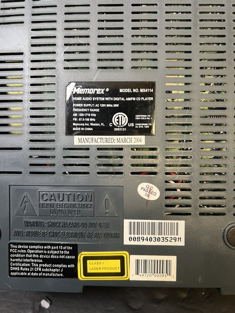 Memorex MX4114 CD Stereo Unit