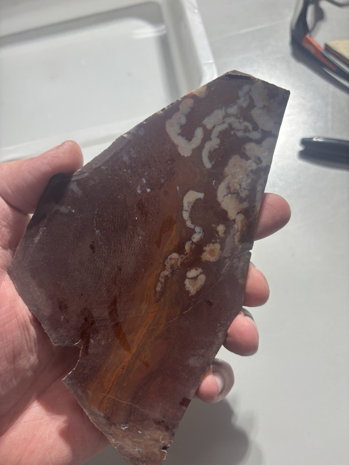 Heat Treated Poka Dot Agate Flint Knapping Arrow Heads Material Test Flaked