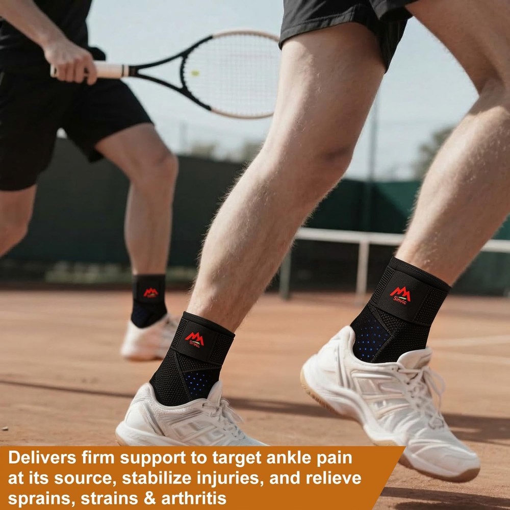 2 Packs Adjustable Ankle Brace for Sprained Ankle- Stabilizes Joints, Prevent...