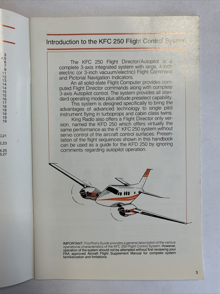 King KFC 250 Flight Control System Pilot's Guide