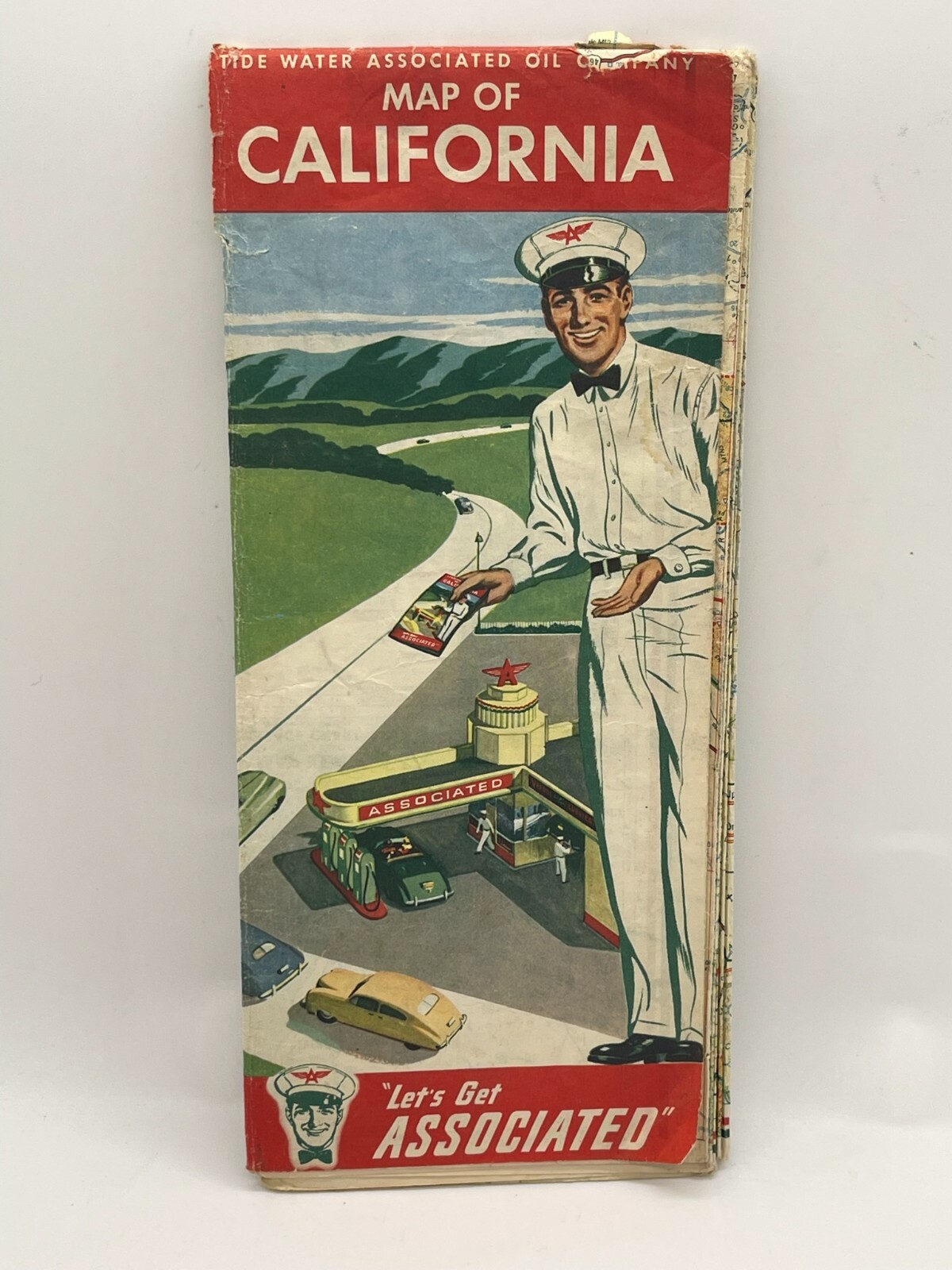 Tide Water Associated Oil Company - Highway Map of California