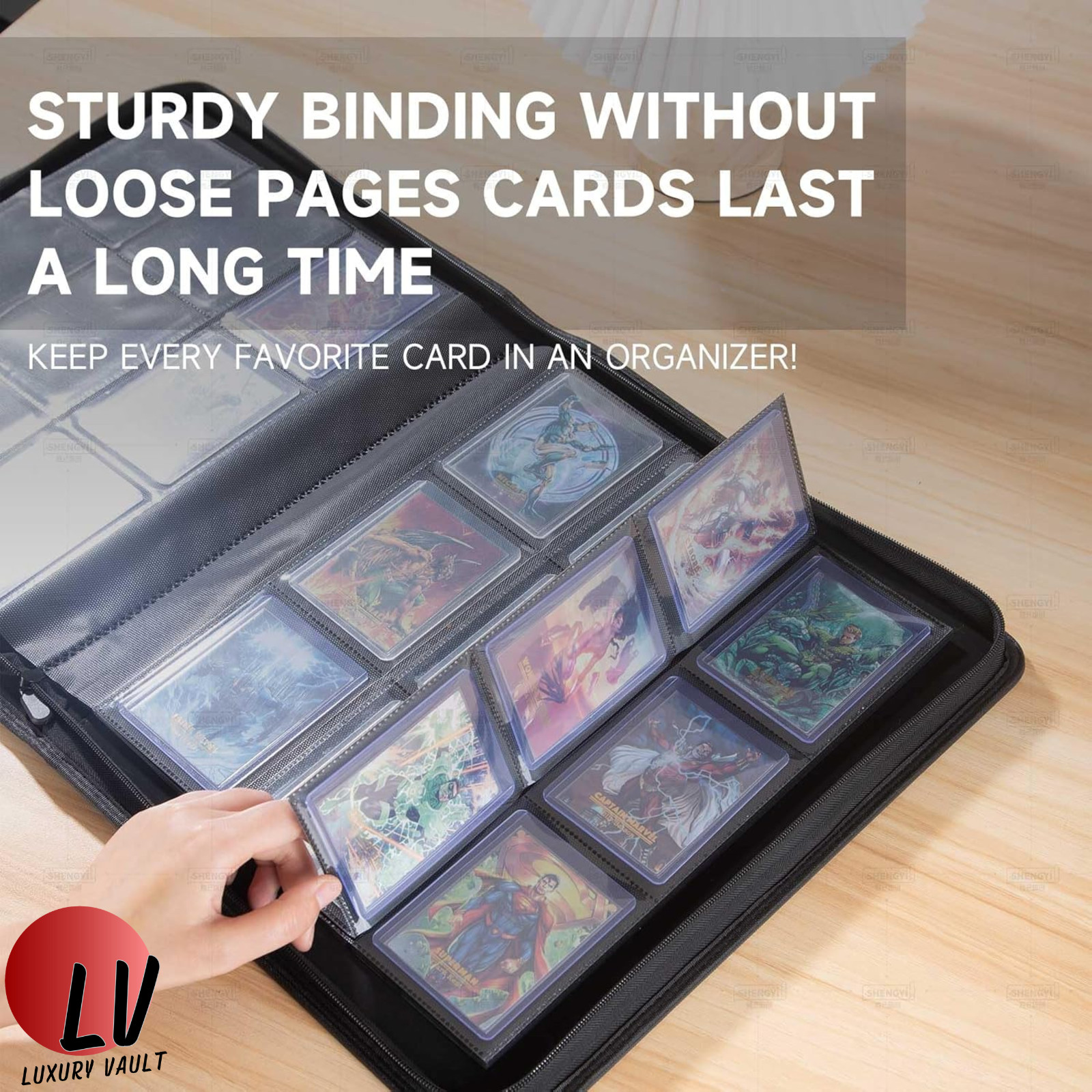 Toploader Binder Card Storage, 288 Pockets Top loader Trading Card Album Zipper