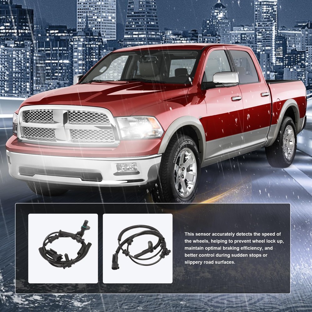 4Pcs Front & Rear ABS Wheel Speed Sensor Compatible for 2013-2018 Ram 1500, 2...