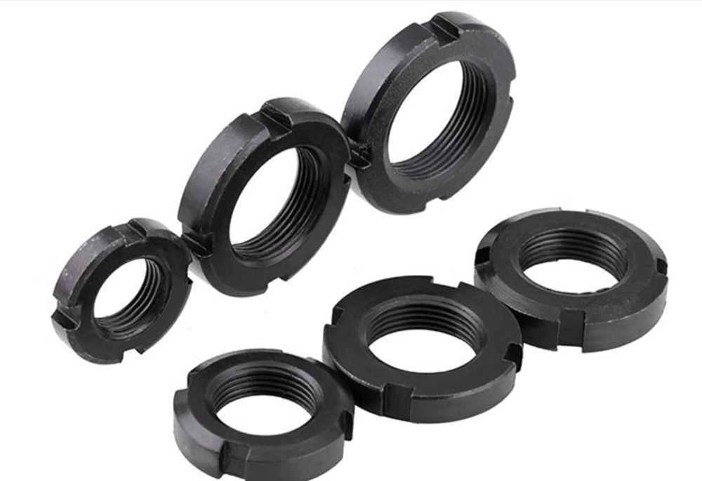 2pcs M56 X 2mm Fine Thread Round Locknut Slotted Nut Retaining Castle Nut