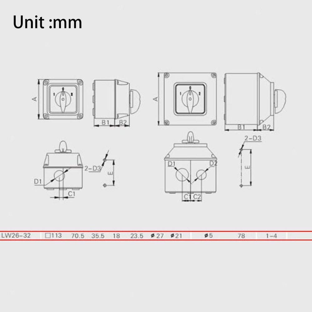 Rotary Selector Switch Latching Switch Transfer Switch