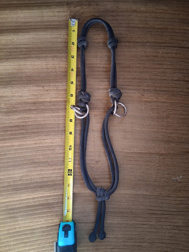 Horse Size Nylon Knotted Rope Adjustable Sidepull