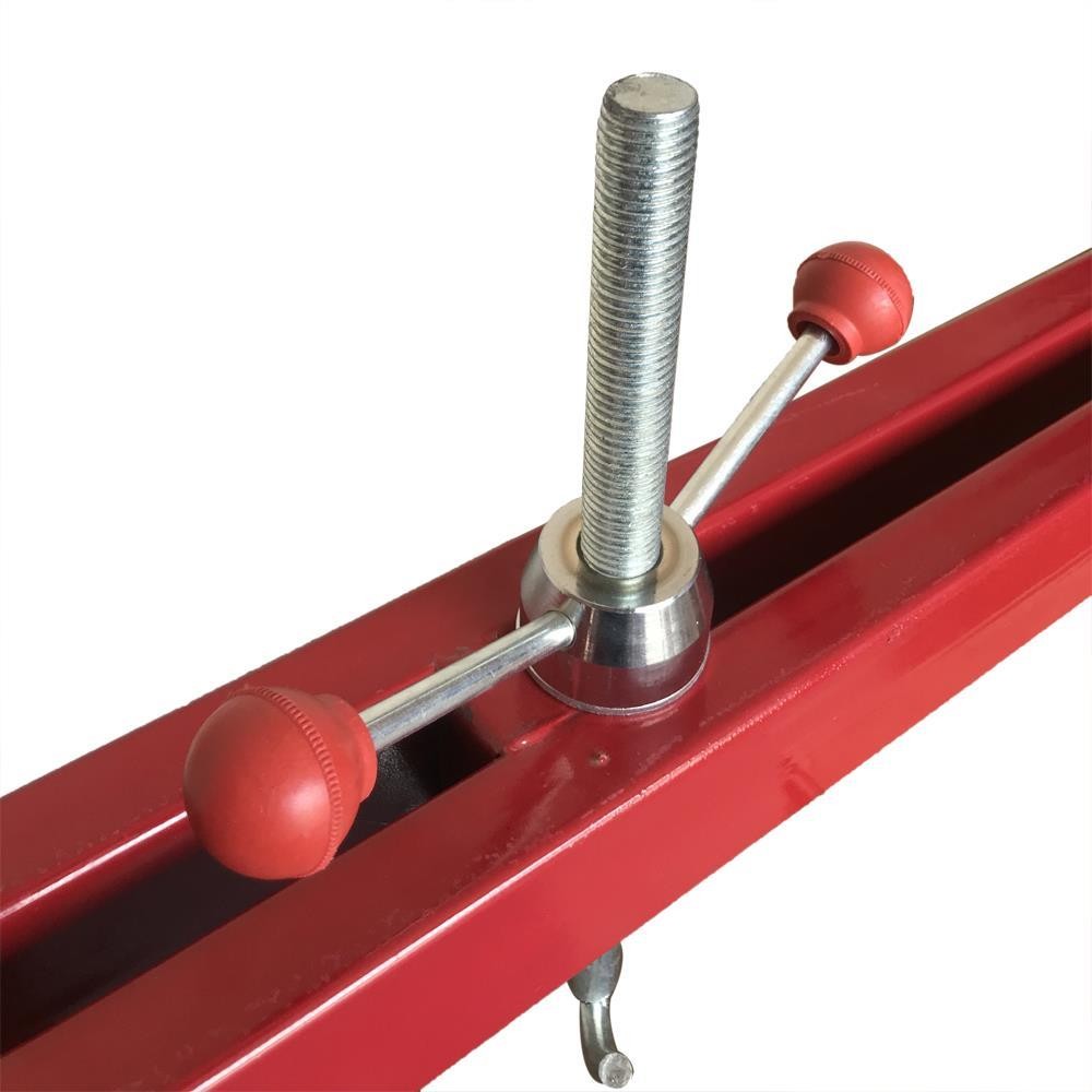 1100 Lb 59" Engine Support Bar Dual Hook Transverse Hook Cross Adjustable Red