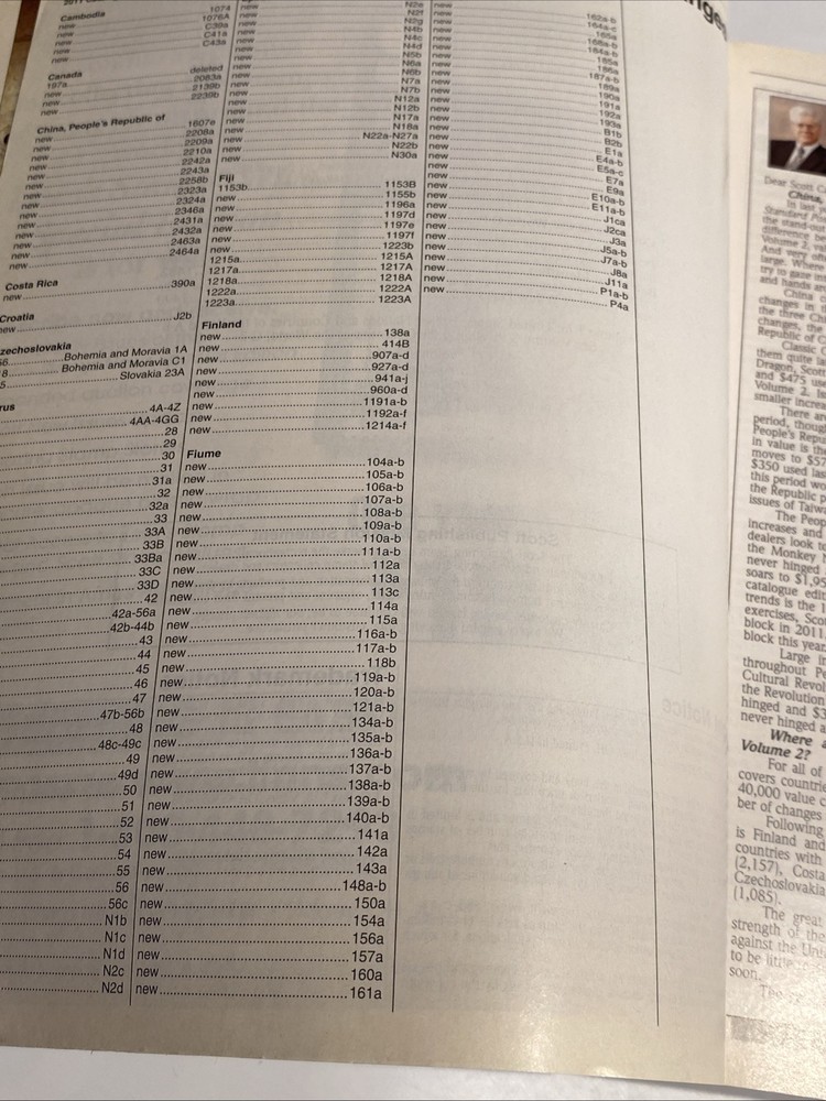 Scott Catalogue 2012 Vol 2 C-F Barely Used