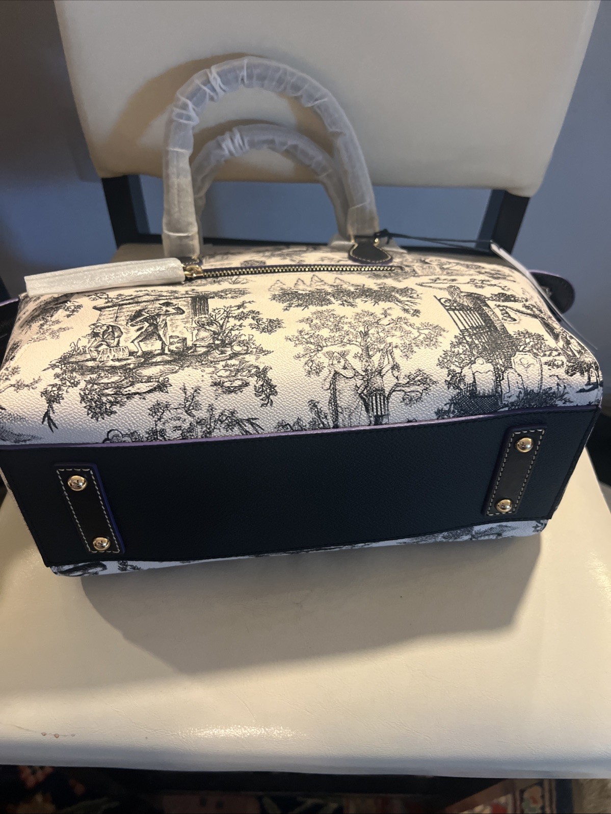 Disney Dooney & Bourke Haunted Mansion Toile Satchel NWT