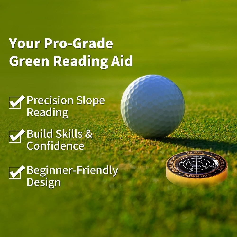 High Precision Golf Green Reader Funny Ball Marker Golf Putt Training Aid Bub...