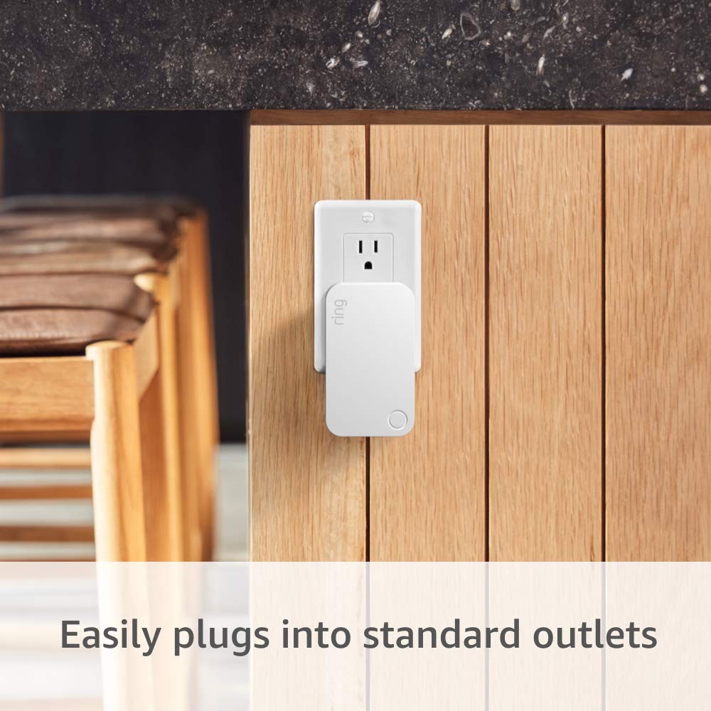 Ring Alarm Range Extender (2nd Gen) | Extend Device Coverage Up to WHITE
