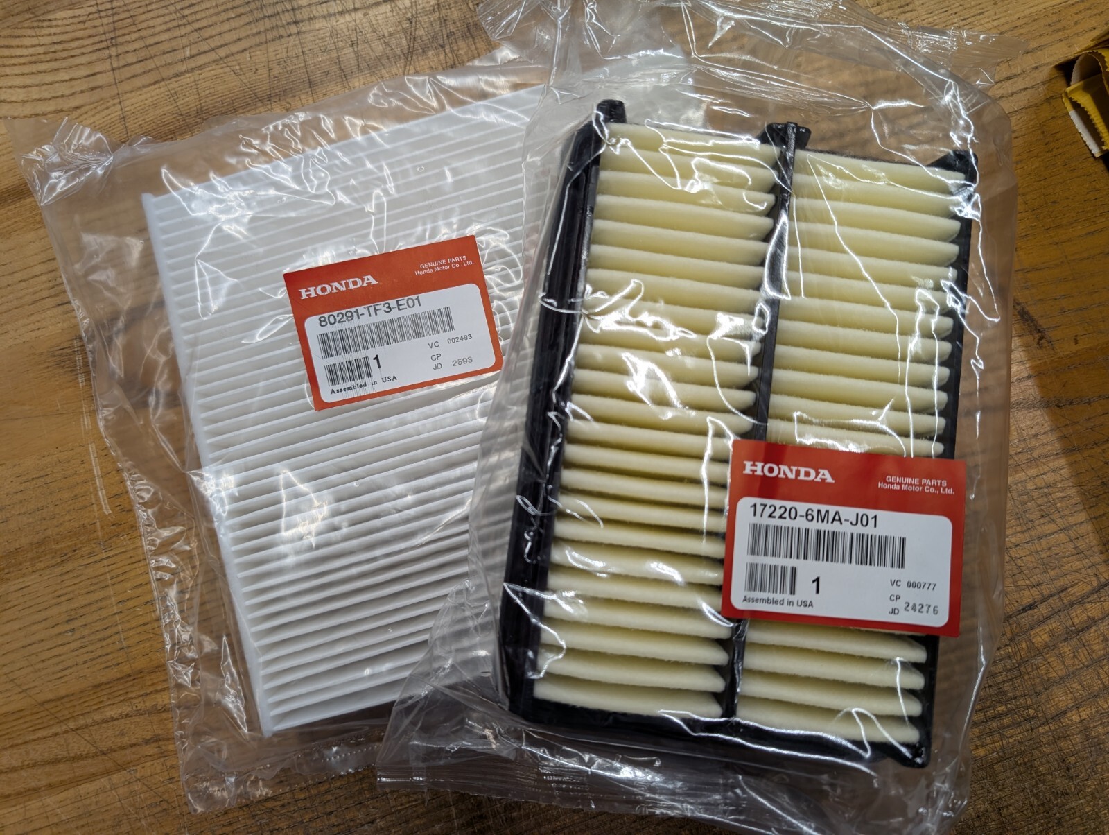 Genuine OEM Air & Cabin Filter For Honda Hybrid Accord Civic CR-V 2.0L 2023-2026