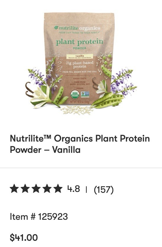 nutrillite protein powder vanilla flavour