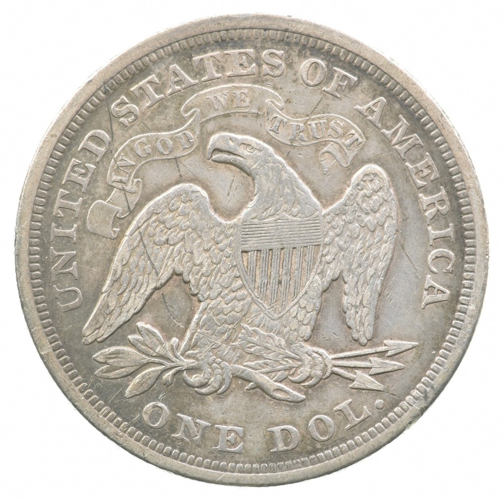1871 Seated Liberty Silver Dollar *8822