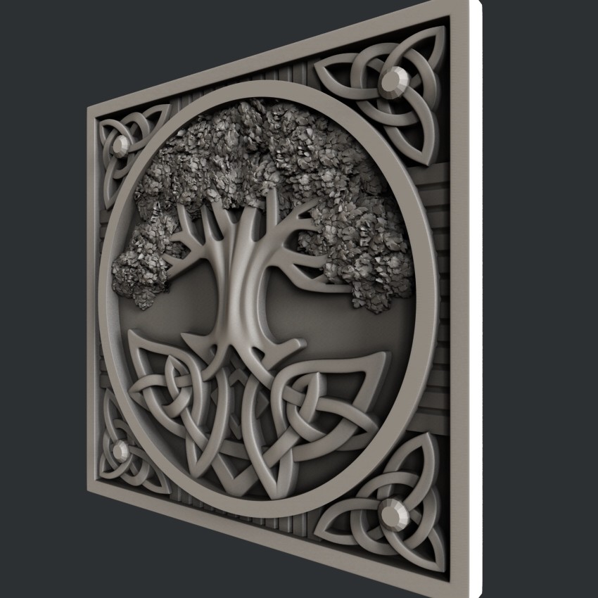 3d STL models for CNC, Artcam, Aspire, relief tree