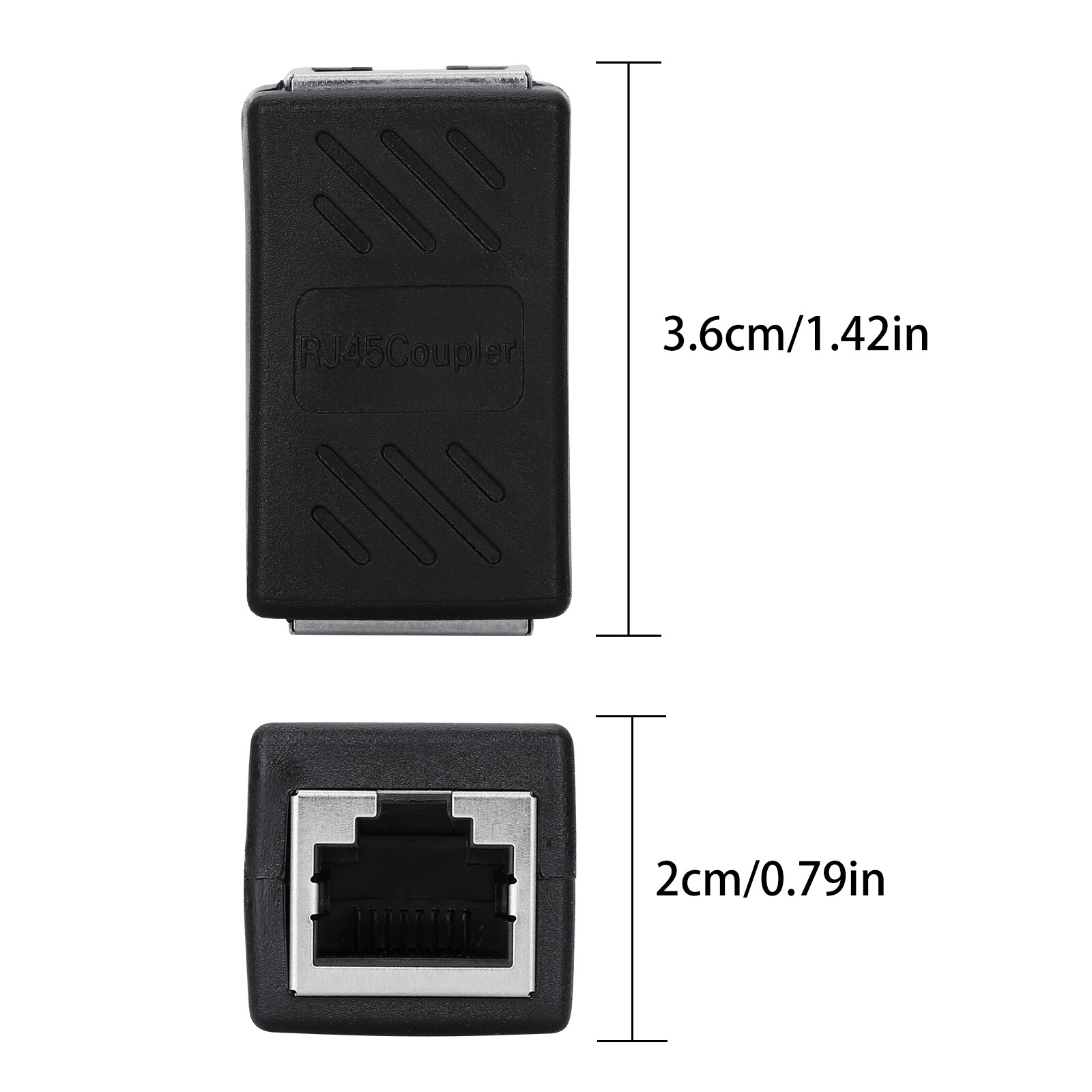 1-5PACK RJ45 Inline Coupler Cat6/Cat5e Ethernet Network Cable Extender Connector