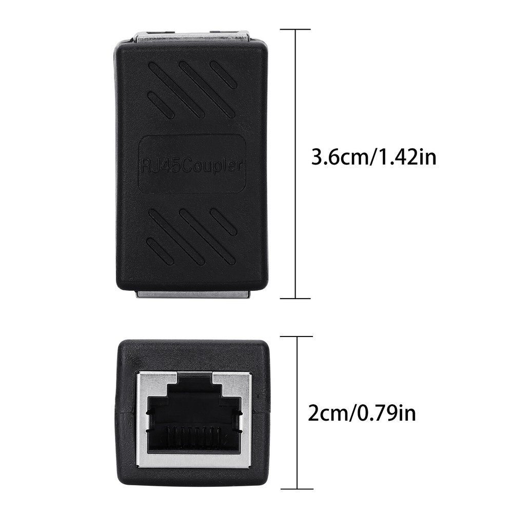 5PACK RJ45 Inline Coupler Cat6/Cat5e Ethernet Network Cable Extender Connector