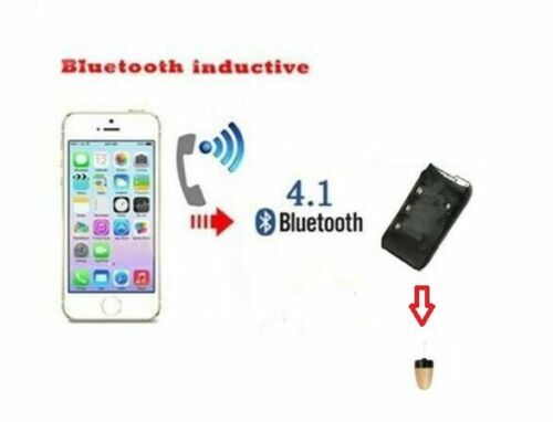 Dual Way Talking Bluetooth Inductive Transmitter Handfree With Mini Headset New