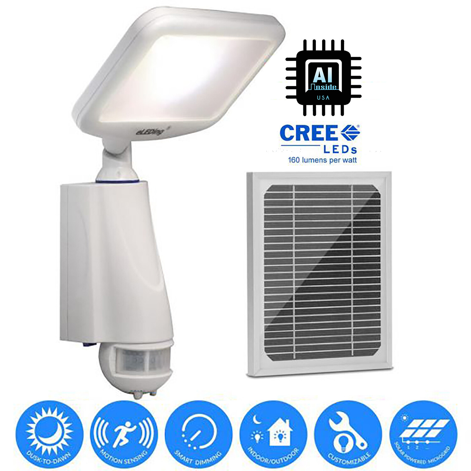 Solar Sensor Smart Dusk to Dawn All Night On Indoor Outdoor Security LED Light