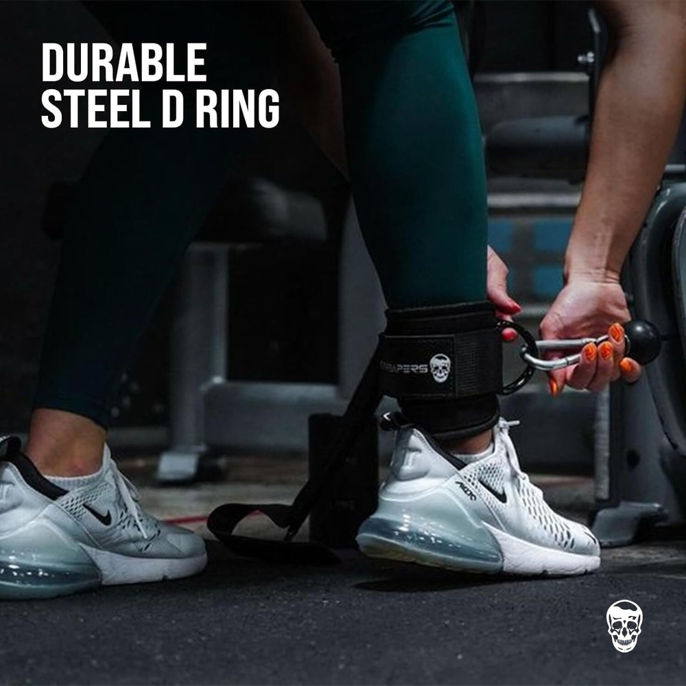 Ankle Straps (Pair) For Cable Machine Kickbacks, Glute Workouts, Lower Body E...