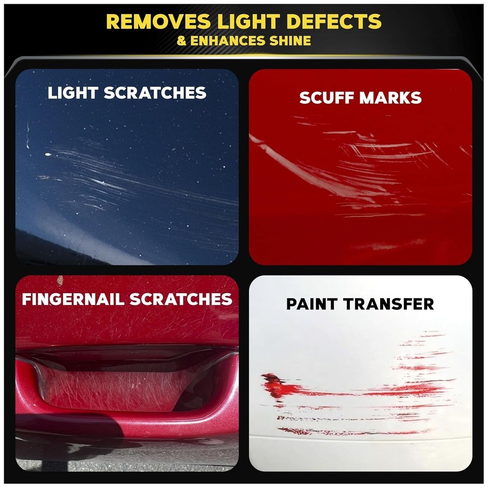 Quick & Easy Car Scratch Remover Kit – Drill-Mounted Eraser, Microfiber Included