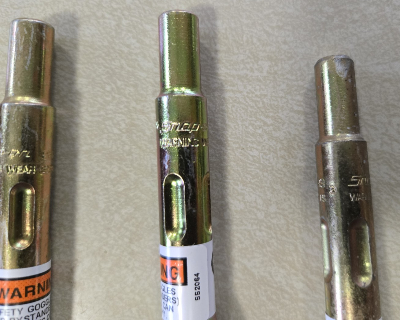 NOS Snap On PH2040 In-Line Air Hammer Mixed Lot of 4 Different Bits Chisel ~ USA