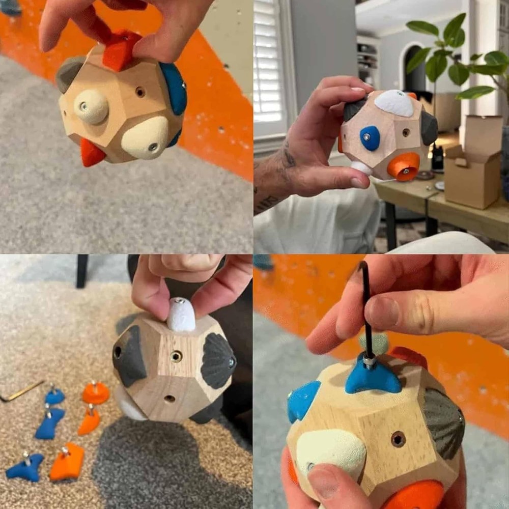 Handcrafted Boulder Block - Build Strength and Small to Medium, Multicolor