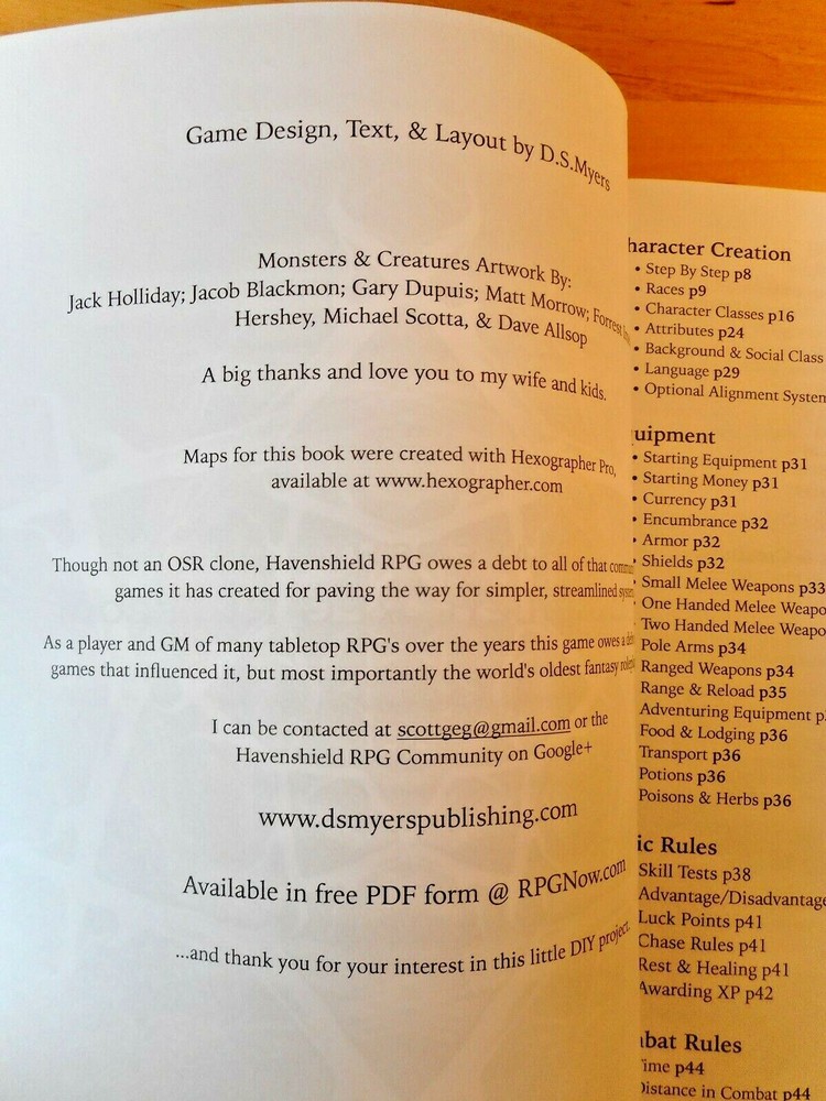Havenshield The Complete RPG Rulebook