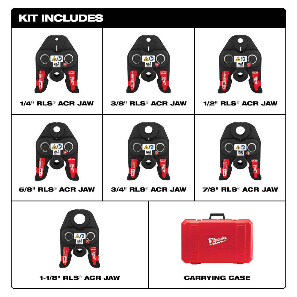 Milwaukee 49-16-2662R 1/4”-1-1/8" RLS Press Jaw Kit for M18 Press Tools