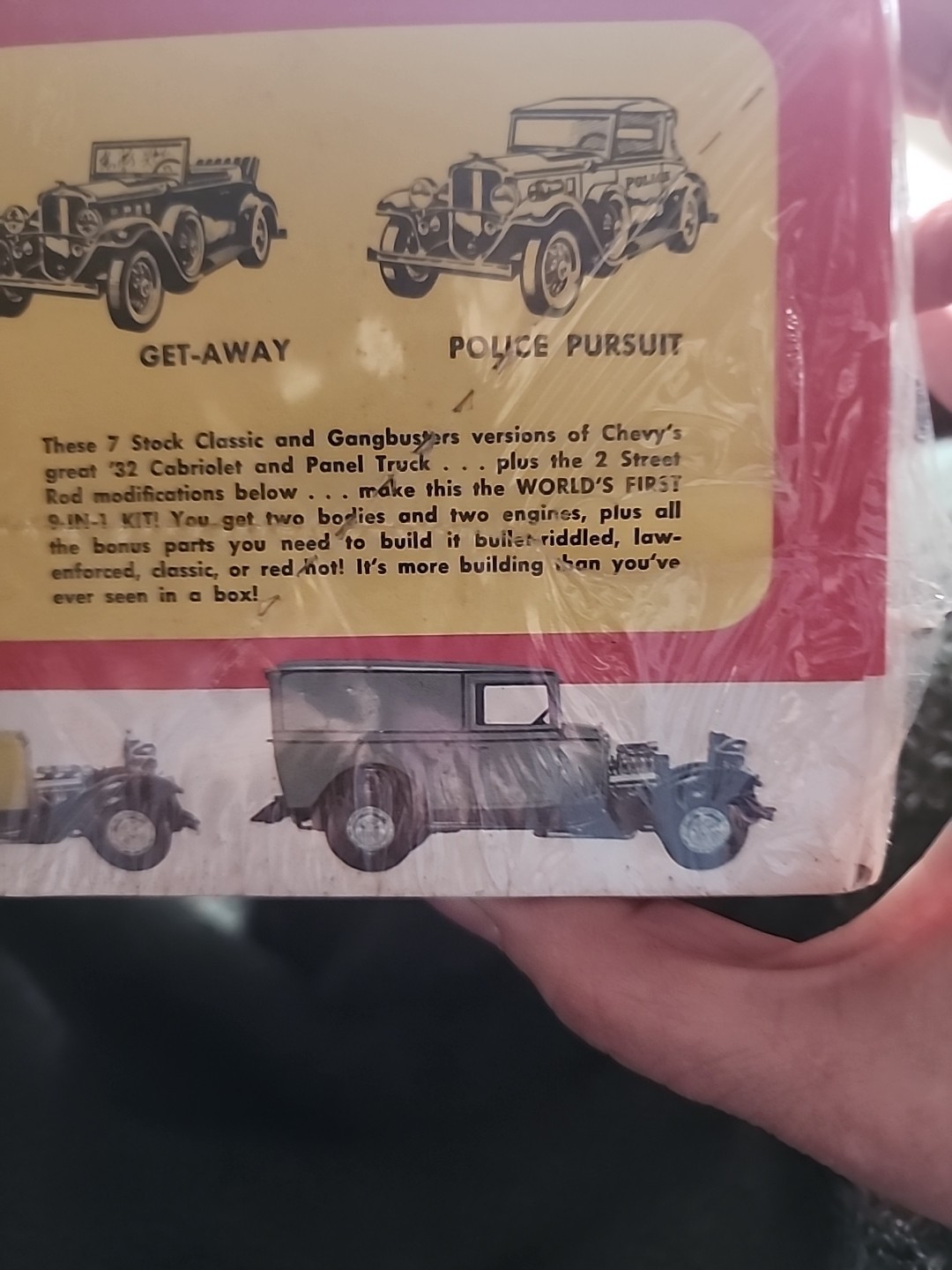 1960s ORIGINAL VINTAGE NOS, MIB.GANGBUSTERS 32 CHEVY CABRIOLET/PANEL TRUCK KIT