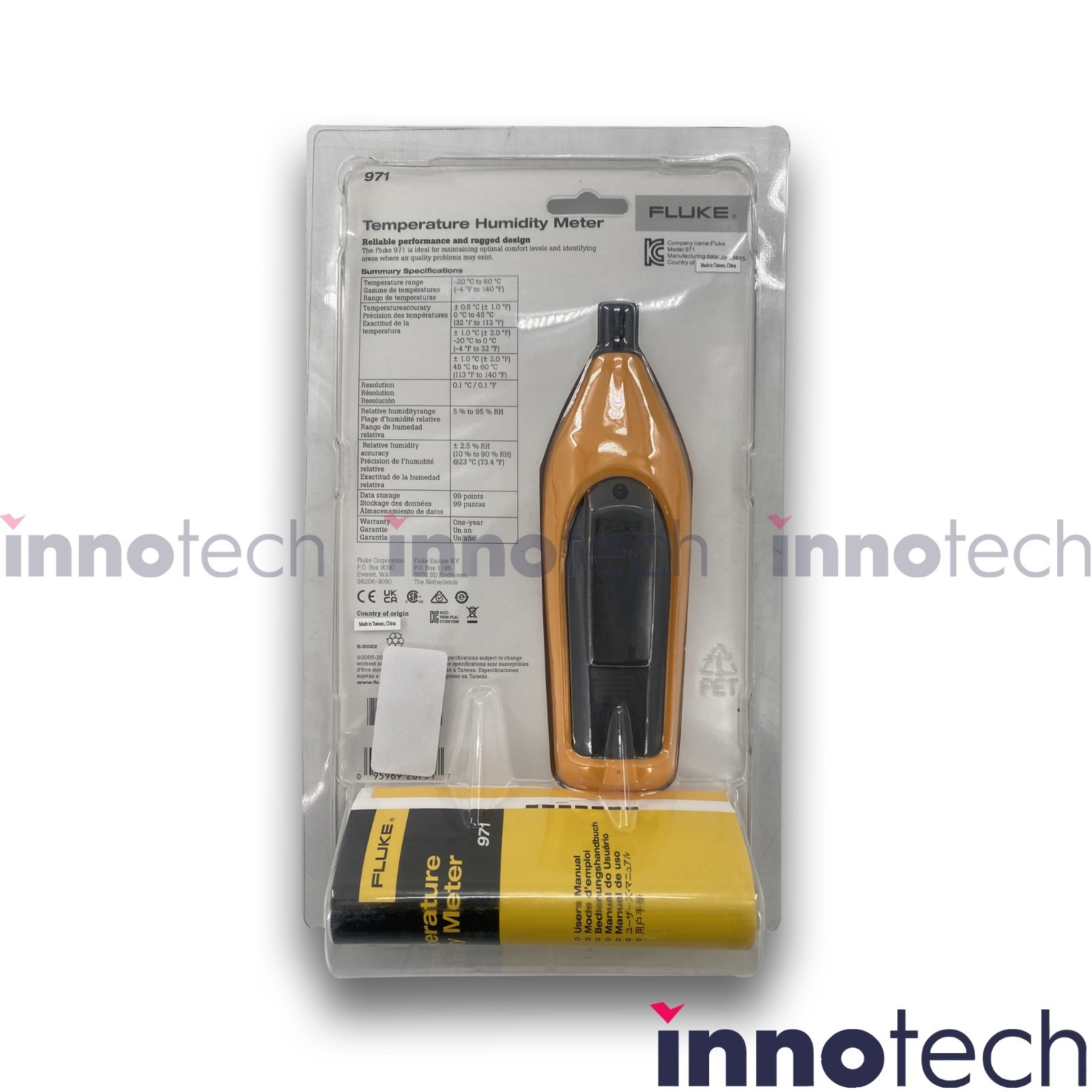 Fluke 971 Temperature Humidity Meter FLUKE-971 New Sealed
